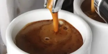 Close up of espresso brewing