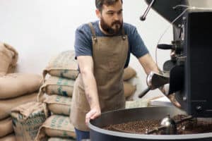Photo of Kevin Betts of Novel Coffee Roasters in Dallas, Texas.
