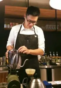 Photo of the barista at Ho Soo Tsai in Taiwan