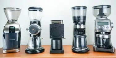 Photo of Fellow Ode with 4 competing grinders