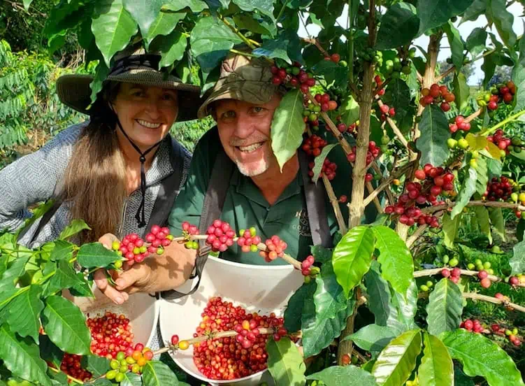 Leslie and Kraig Lee of Kona Farm Direct on the Big Island of Hawaii. Courtesy of Kona Farm Direct.